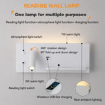 Interface USB et charge sans fil de la lampe murale