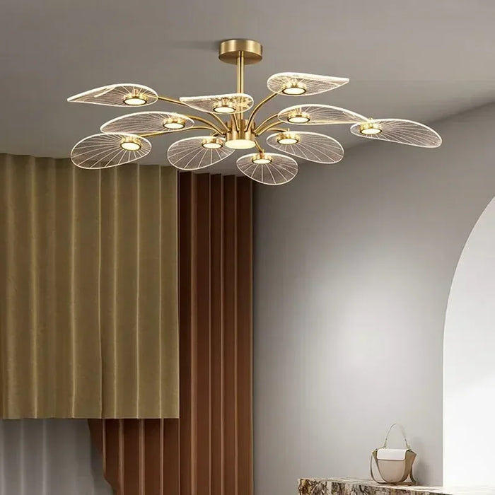 Lustre moderne LED noir avec variateur pour salon