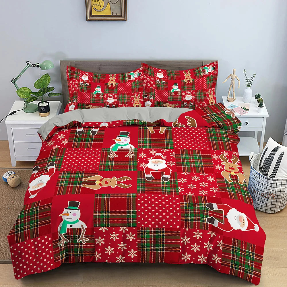 Parure de lit élan Noël 3D - housse de couette motif élan