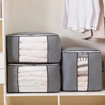 Sac de rangement pour couette utilisé dans un dressing organisé