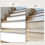 Stickers d'escalier noirs ajoutant du contraste à l'intérieur