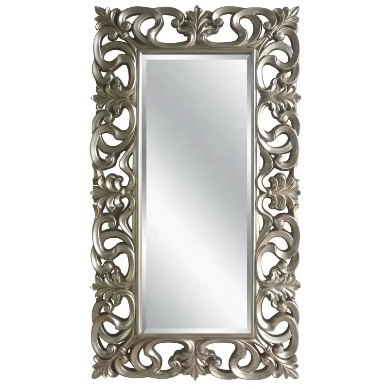 Miroir décoratif grand format argent