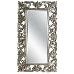 Miroir décoratif grand format argent