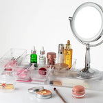 Rangement bureau rouge avec accessoires
