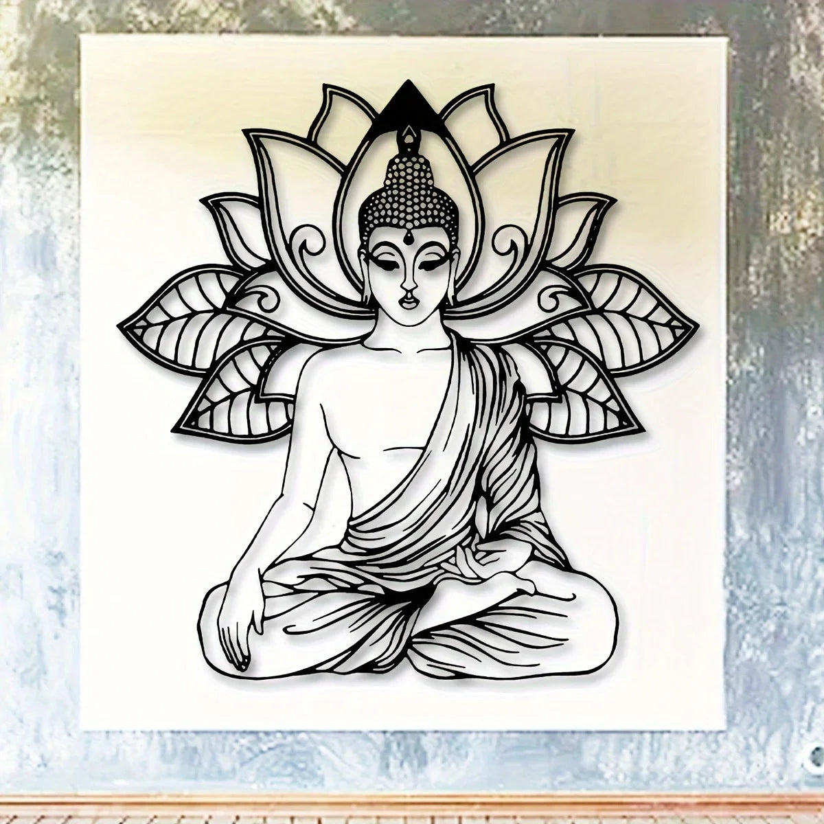 Décoration murale dans un salon zen