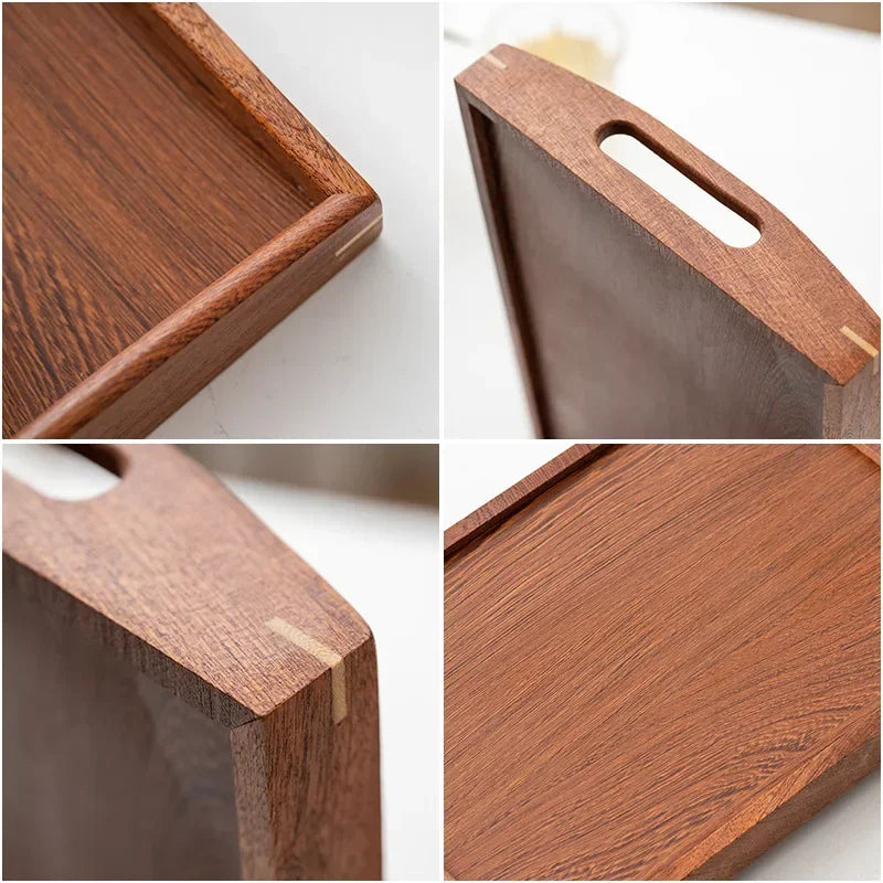Détail de la structure tenon-mortaise du plateau à thé