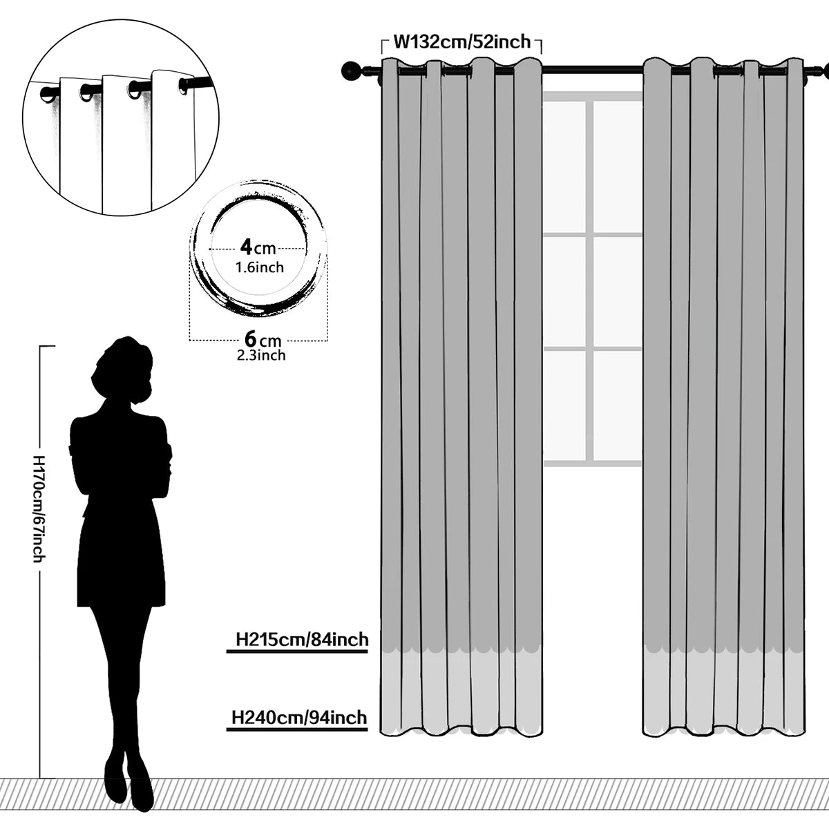 Rideau transparent fleuri installé sur fenêtre plate avec lumière douce