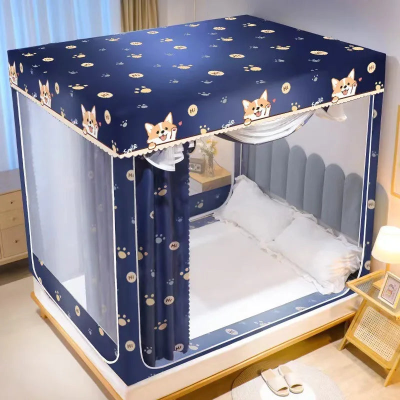 Détail de la fermeture éclair de la moustiquaire carrée