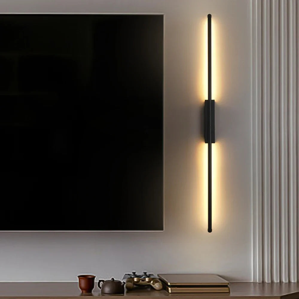 Applique murale LED moderne en or pour salon