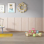 Autocollant mural en lin dans la couleur rose pastel