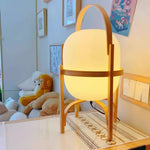 Lampe LED design japonais vue de côté