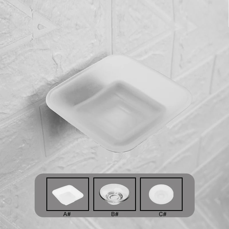 Porte-savon en verre transparent design