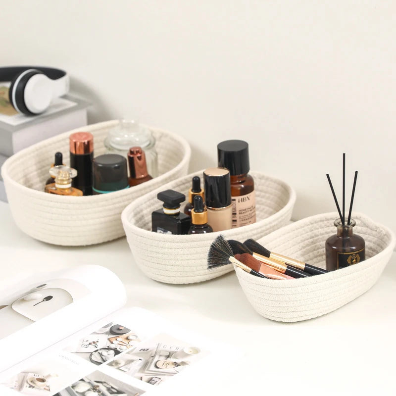 Panier de rangement vert multifonctionnel avec cosmétiques