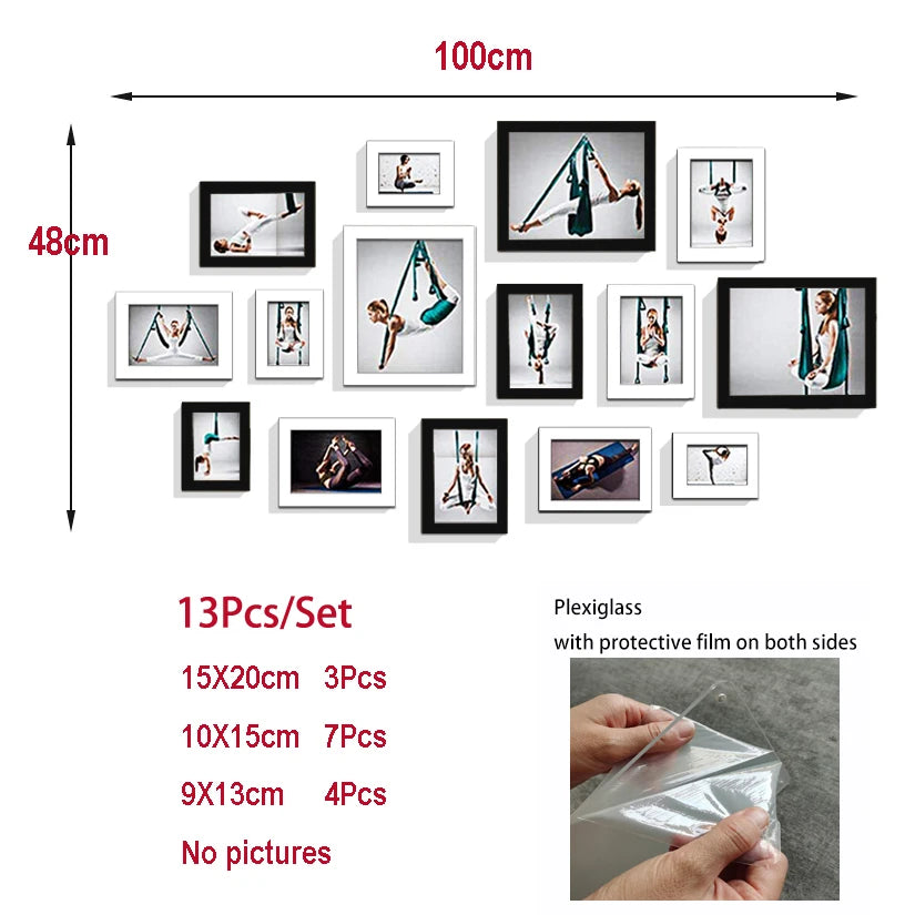 Cadre photo mural en bois moderne avec finition lisse