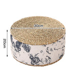 Pouf de sol japonais en paille avec assise confortable
