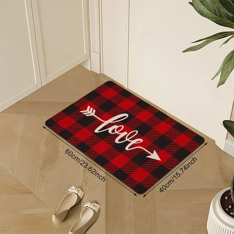 Paillasson lettres amour vue de dessus