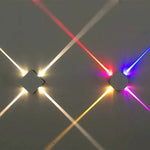 Applique murale LED moderne en forme de croix étoile pour décoration de couloir