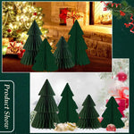 Sapin de Noël en papier blanc décoré de guirlandes