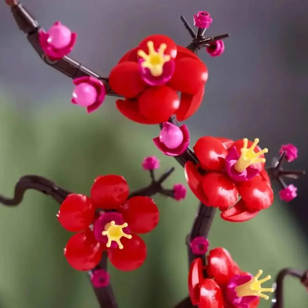 Fleur de prunier micro-briques cadeau anniversaire