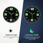 Horloge murale lumineuse café silencieuse sans tic-tac
