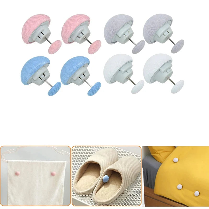 Pinces de fixation pour housse de couette en forme de champignon sur un lit
