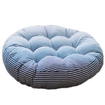 Coussin de sol rond en coton et lin pour méditation et yoga