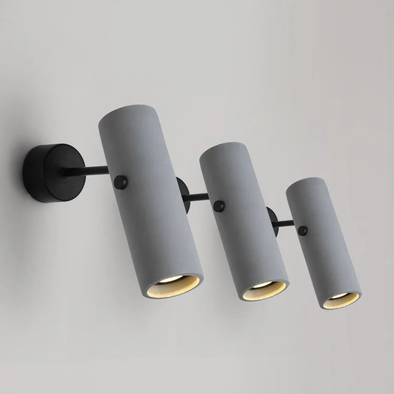 Vue de côté de l'applique murale LED réglable en gris