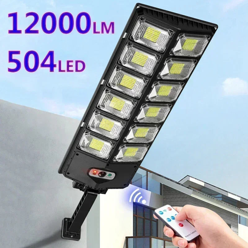 Lampe solaire 504 LED détecteur mouvement jardin