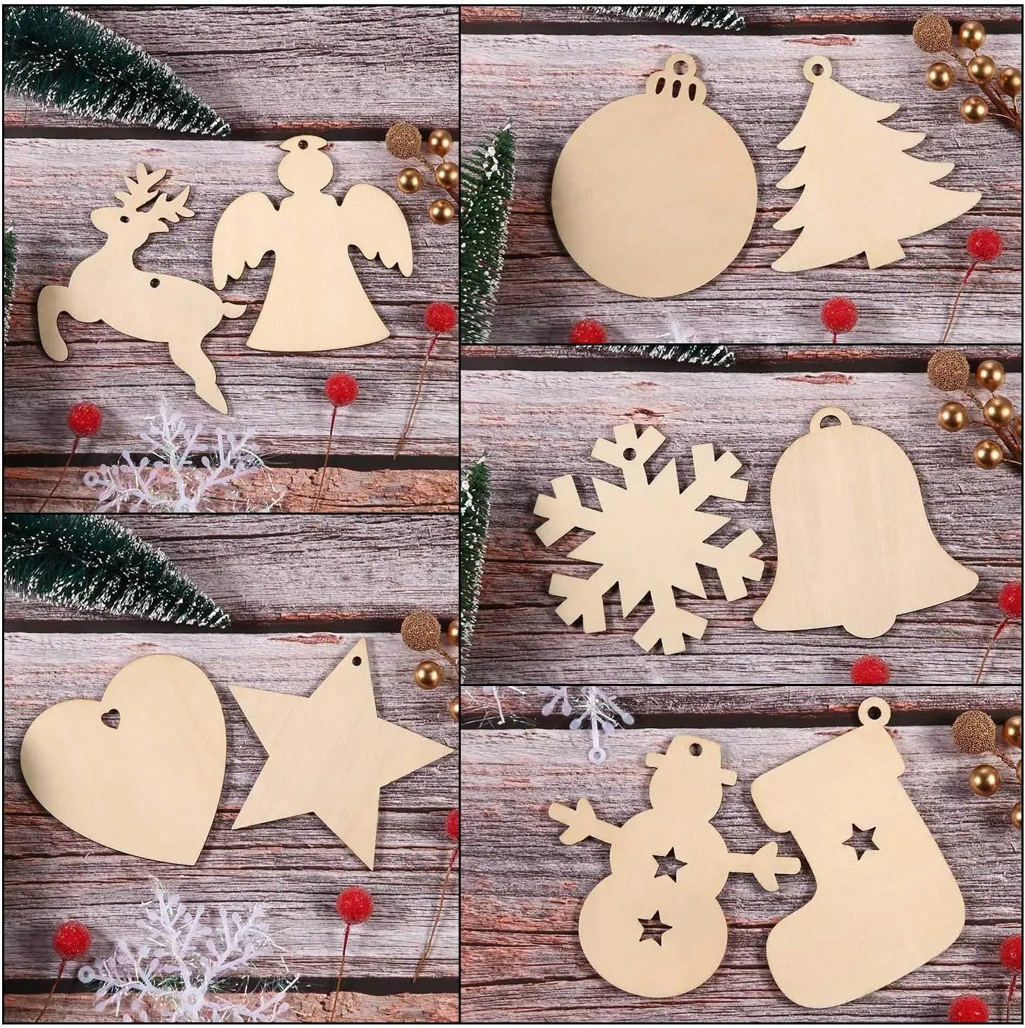 Boules peintes en différentes couleurs - Décoration festive personnalisée