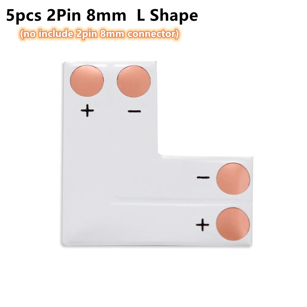 Connecteur LED 4 broches forme X pour bande 12mm