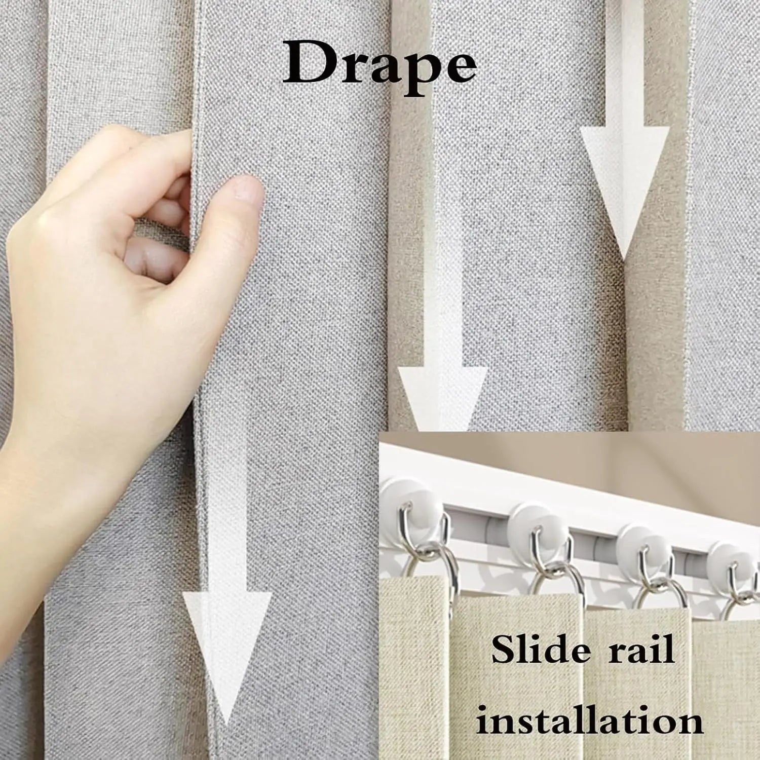 Installation du rideau de placard sur un armoire de rangement