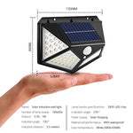 Détail de la lampe solaire murale avec panneau solaire et LED