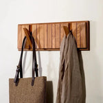 Porte-manteau mural design en bois pliable pour décoration intérieure