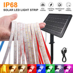 Bande lumineuse LED solaire jardin étanche découpable