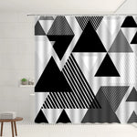 Rideaux au design graphique triangulaire en argent, offrant une touche moderne et élégante à tout espace intérieur. Ces rideaux de haute qualité, avec leur motif géométrique distinctif, ajoutent une texture visuelle unique tout en offrant une fonctionnalité pratique. Parfaits pour ceux qui cherchent à mettre à jour leur décoration intérieure avec une touche contemporaine.