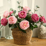 Rose artificielle hydratante 45cm en soie noire