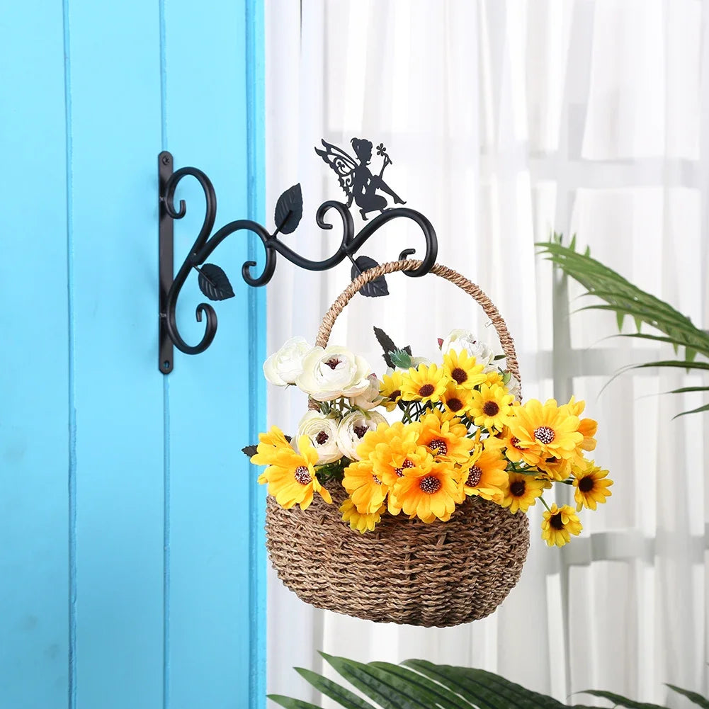 Support plante suspendu style rustique avec base large