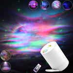 Projecteur laser galaxie RGB LED en fonctionnement dans une chambre