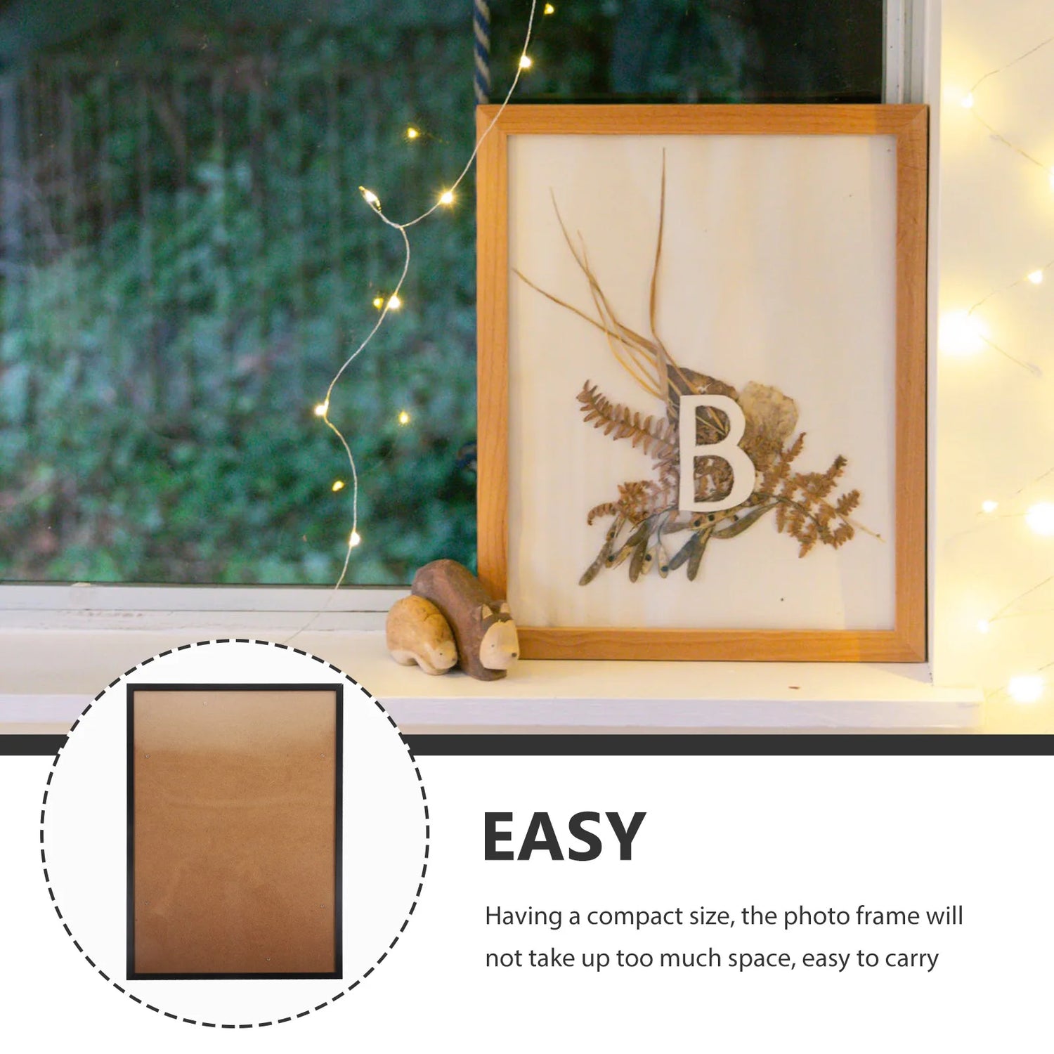 Cadre photo rectangle doré pour certificat ou dessin