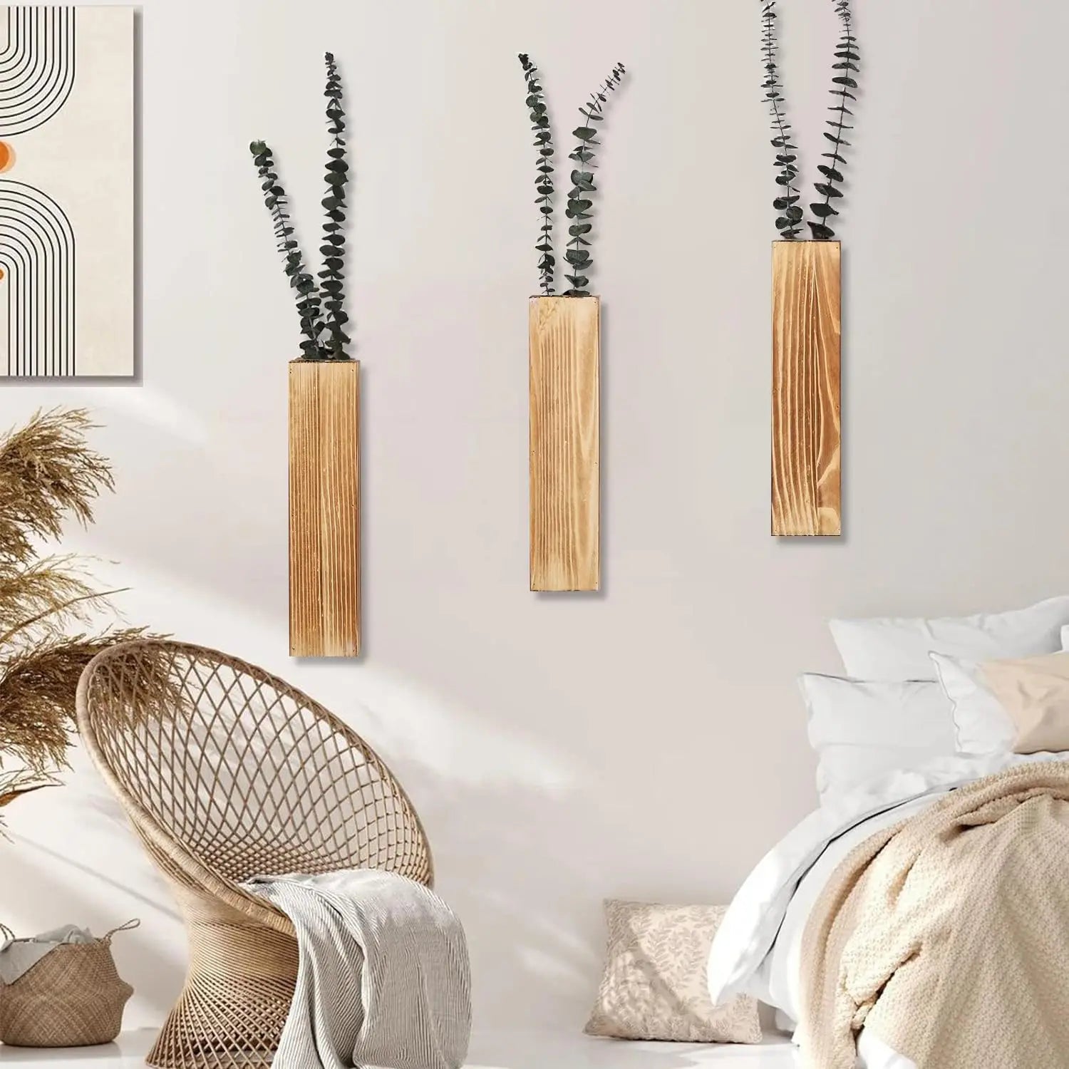 Porte plante mural en bois style européen