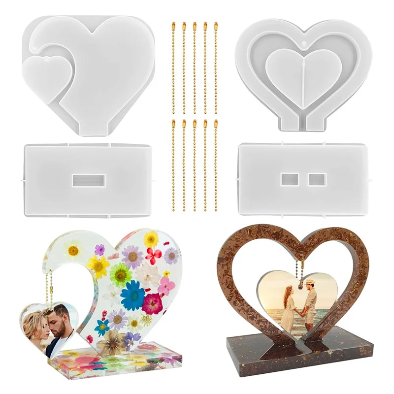 Kit moule silicone cœur pour création résine