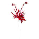 Sapin décoré avec ornements laine rouge et blanc