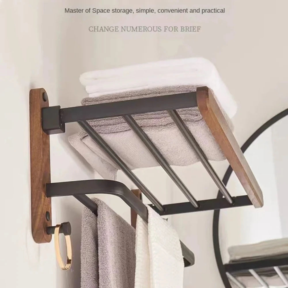 Porte-serviettes design nordique avec rangement pratique