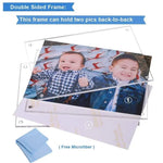 Cadre photo magnétique acrylique transparent avec photo insérée
