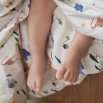 Ensemble literie enfant 2 pièces coton biologique couleur gris