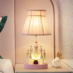 Lampe de chevet rose château de princesse pour chambre d'enfant