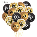 Ballon numéro 40 or et noir pour décoration anniversaire