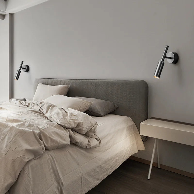 Détail de l'applique murale LED en laiton avec variateur de température
