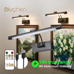 Applique murale LED rechargeable sans fil noire de 40cm