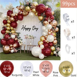 Guirlande ballons mariage rose bordeaux